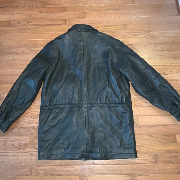 Vintage Liz Claiborne Black Lamb Leather Heavyweight Jacket Size XL Thinsulate - Picture 5 of 14